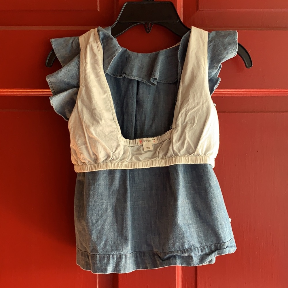 CREWCUTS KIDS RUFFLE CHAMBRAY TOP (8) - Picture 11 of 12